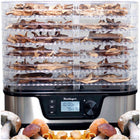 Suszarka do grzybów owoców BPA free dehydrator spożywczy, warzywa, zioła, 6 sit, regulacja temperatury 35–75°C, stal