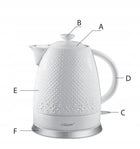 Duży Czajnik ceramiczny elektryczny Maestro MR-073 1500 w 1,5 L biały 1.5 l 1200 w ceramika