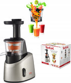 Wyciskarka wolnoobrotowa tefal infiny press ZC255B do owoców i warzyw, prasa do soków, pionowa, 200 w, 0,8 l, płynny