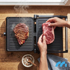 Grill elektryczny opiekacz toster do kanapek panini rozkładany mocny 2200W nominalna czarny