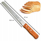 Nóż cukierniczy kuchenny do cięcia biszkoptu długi ząbki uniwersalny 47cm krajacz tortów, stalowe ostrze 34,5 cm