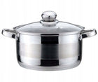 Garnek tradycyjny stalowy z pokrywką 3,0 l Kinghoff indukcja gaz rondel nierdzewny z powłoką nieprzywierającą 20 cm do