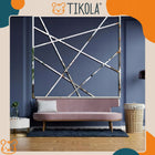 Tikola Listwy Chrom Taśma Ozdobna Samoprzylepna Srebrna Dekoracyjna 2cm 10m naklejka wykończeniowa, pasek do wnętrz