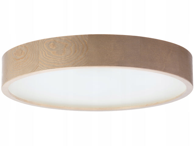 Lampa sufitowa leja Plafon fi475 nabucco LED 3xE27 do sypialni unikalna okrągła oprawa beżowo-szara, zmienna barwa światła