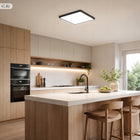 Panel LED Natynkowy Sufitowy Lampa 40W Plafon 60 x 60cm Czarny 4320lm kwadratowa oprawa oświetleniowa z wbudowanym