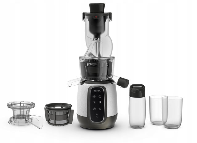 Wyciskarka wolnoobrotowa do owoców warzyw tefal ultra juice ZC605D revers sokowirówka pionowa 200 w regulacja gęstości soku 0,7 l