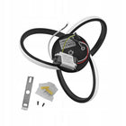 Lampa Sufitowa Nowoczesna Czarna Żyrandol Plafon Supeł Wstęga 28W LED do salonu i sypialni, aluminiowa oprawa wisząca