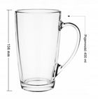 Szklanki do kawy Latte Macchiato DUŻE 400ml 6szt szklane naczynia na herbatę, bezbarwne, nadające się do zmywarki