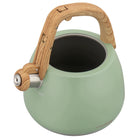 Czajnik z Gwizdkiem 2,5l klausberg KB-9039 Indukcja Gaz Drewniany Styl kettle stalowy do gotowania wody, zielony