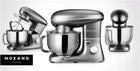 Robot kuchenny planetarny mikser z misą stalową 6,2l + 3 końcówki mocny do wyrabiania ciasta, ubijania i ucierania, 6