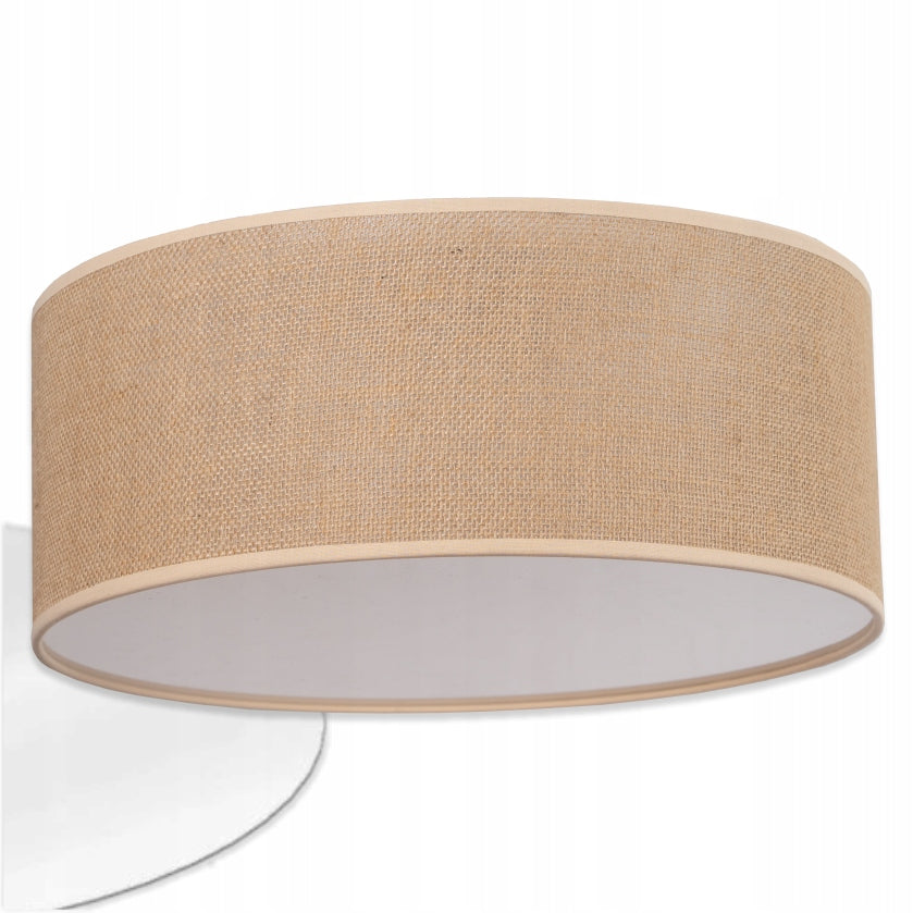 Plafon livo juta boho Ø 40 2 x E27 + denko różne wzory rozmiary Panel LED lampa sufitowa do salonu, sypialni i pokoju