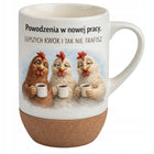 Kubek na odejście pożegnanie z pracy koleżanki 250ml z korkową podstawką ceramiczne naczynie na kawę lub herbatę
