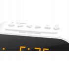 Radiobudzik Zegar budzik Sencor SRC 1100 w LCD mono FM Alarm Biały cyfrowy wyświetlacz, zasilanie sieciowe, kompaktowy