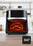 Frytkownica beztłuszczowa duża 5l AIR fryer frytownica mocna 1500W mozano czarny