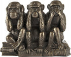 Trzy mądre małpy figurka rzeźba dekoracja darwin figurka ozdoba do domu N82 statuetka z żywicy, beżowa, 12,7 cm, symbol