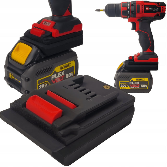 Adapter przejściówka z einhell 18V do baterii akumulatora dewalt 18V konwerter do elektronarzędzi, łącznik systemów zasilania