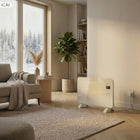 GRZEJNIK ELEKTRYCZNY konwektorowy SZKLANY PANEL energooszczędny 1000W WiFi 600 mm 380 mm grzewcza biały