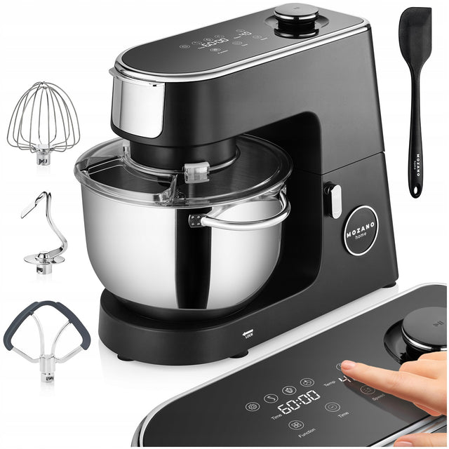 Robot planetarny kuchenny mikser podgrzewana misa 6,2l mocny + czarny