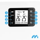 GRZEJNIK ELEKTRYCZNY KONWEKTOROWY TIMER TERMOSTAT PILOT MOCNY 2000W TURBO 590 mm 375 mm grzewcza biały