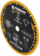 Tarcza diamentowa Powermat 230 mm uniwersalna 22,2 mm tnąca do betonu, cegły, drewna, kamienia, metalu, PCV, stali i