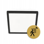 Lampa LED Plafon Czujnik Ruchu 24W Oprawa Zewnętrzna IP54 kwadratowa czarna, zintegrowane źródło światła, zmienna barwa