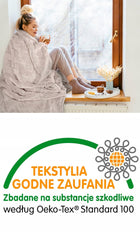 Bardzo gruby Koc Narzuta na Łóżko 200x220 puszysty Miękki Butelkowy Zielony mikrofibra, certyfikat oeko-tex Standard