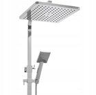 Bateria prysznicowa z deszczownicą 30 cm chrom kolumna zestaw do prysznica system natryskowy z mieszaczem, słuchawką i
