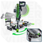 Piła ukosowa z posuwem ukośnica do drewna 2000W + laser + tarcza 305mm 60T do cięcia desek i belek, elektryczna