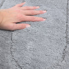 Dywanik łazienkowy miękki antypoślizgowy można prać owal 50x80CM szary mata pod stopy przy wannie z poliestru, grubość