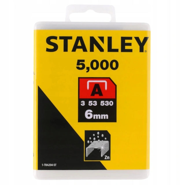 Stanley zszywki a zszywka 6mm 6 5000szt TRA204T klamry do takera ręcznego, wkłady do zszywacza
