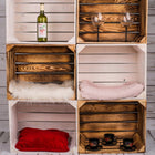 Skrzynka drewniana 50x40x30cm kosz prezentowy doniczka organizer dekoracja pojemnik na drobiazgi, 60 l, w kolorze