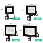 Mocna Lampa Naświetlacz LED 100W z czujnik ruchu zmierzchu zewnętrzna IP reflektor ogrodowy, do elewacji, 9000 lm, 6000