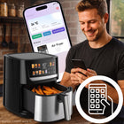 Frytkownica beztłuszczowa airfryer frytownica 6,5l 2200W aplikacja wifi czarny