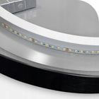 Lustro Łazienkowe Podświetlane Led Czarne Matowe Okrągłe MMJ 60 cm Antypara zwierciadło ścienne dekoracyjne z metalową