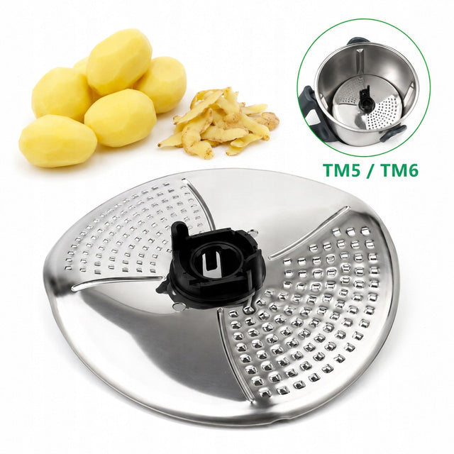 Obieraczka do ziemniaków warzyw tarka osłona noża do Thermomix TM5 TM6 srebrny