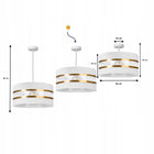 Lampa Wisząca Abażur Sufitowa Żyrandol LED Nowoczesna Loft E27 40 cm Złoty do salonu jadalni kuchni, oprawa na jeden
