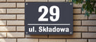 Tabliczka adresowa antracyt Numer Domu Dom dystanse MON. odporna widoczna oznaczenie posesji, szyld na elewację