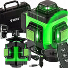 Poziomica laserowa 360 płaszczyznowa 3D 16 lini laser krzyżowy zielony PRO niwelator do prac budowlanych i remontowych