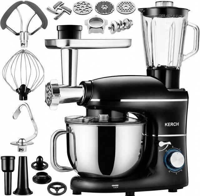 Robot kuchenny planetarny mikser z misą kerch rotary black maszynka blender nominalna czarny
