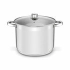 Garnek wysoki tradycyjny z pokrywa szklana gastronomiczny indukcja GAZ 10l naczynie ze stali nierdzewnej 26 cm do