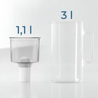 Dzbanek szklany wessper D2 borosilicate 3l + 1x Filtr Wessper aquaclassic dzbanek filtrujący srebrny/szary
