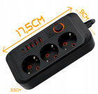 Przedłużacz Listwa Zasilająca Siec 3 Metr 3 Gniazda 230V + 5X USB Ładowarka rozgałęźnik elektryczny z uziemieniem