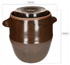 Beczka kamionkowa 30l garnek z pokrywą do kiszenia ogórków kapusty kamionka ceramiczny pojemnik fermentacyjny na