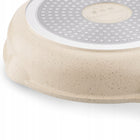 Patelnia Indukcja GAZ Duża solidna Konighoffer Creamy Marble 28 cm okrągła do smażenia, powłoka nieprzywierająca