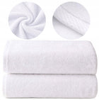 4x Ręcznik Hotelowy BAWEŁNIANY GRUBY Duży 70x140 Biały PREMIUM 550g kąpielowy szybkoschnący antybakteryjny gładki do