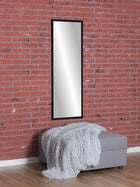 Lustro 160x50 wąska rama premium czarne 500 mm 1600 mm