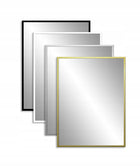 Lustro 80x60 w wąskiej aluminiowej ramie loft czarna biała srebrna złota zwierciadło prostokątne metalowe do łazienki i