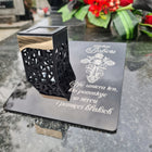 Znicz solarny Wieczna latarenka LED statuetka na grób lampka dla babci lampion cmentarny, ozdoba nagrobna, wysokość 10
