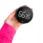 Minutnik kuchenny elektroniczny timer czasomierz magnetyczny LED 8x3 cm do gotowania, pieczenia i smażenia, czarny