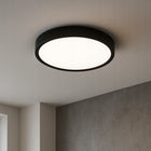 Lampa Sufitowa LED Plafon Okrągły Natynkowy 12W Nie Mruga Czarny 25,5cm oprawa do wnętrz, zintegrowane źródło światła